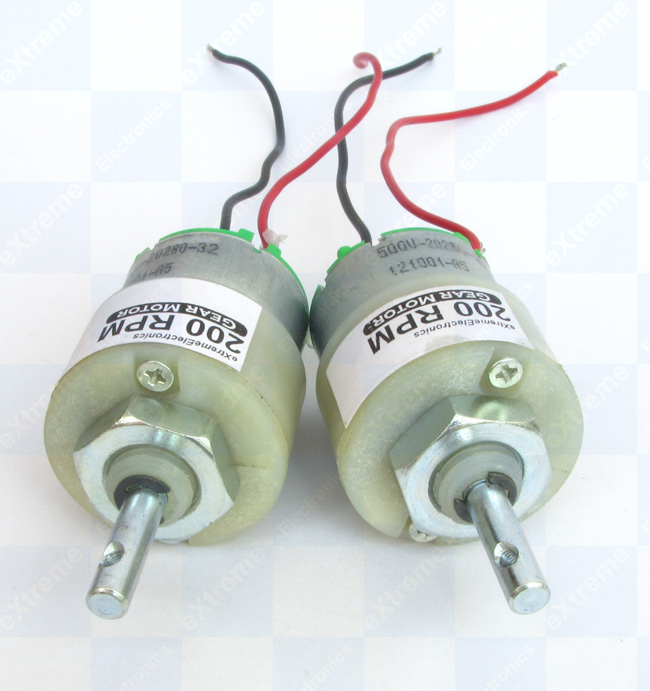 two dc gear motors