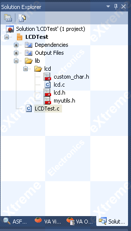 atmel studio 6 solution explorer