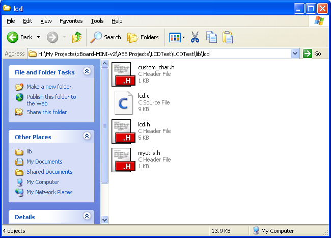 lcd lib files