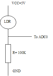 using adc of avr to sense light using ldr
