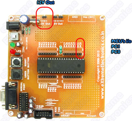 motor driver connection with ATmega16