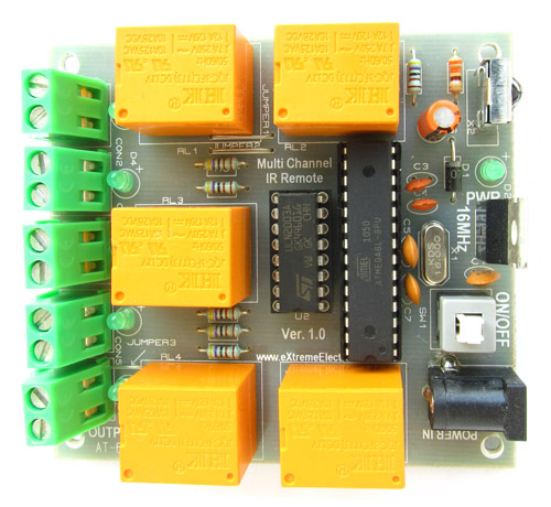 Multichannel IR Remote using AVR ATmega8