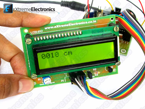 ATmega8 ultrasonic interface demo